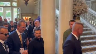 Il presidente ucraino Zelensky arriva a Cernobbio [upl. by Donnie]