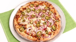 BBQ Chicken Pizza Recipe  Laura Vitale  Laura in the Kitchen Episode 743 [upl. by Ahsirtak586]