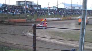 NZ Stockcar Champs  Wayne Hemi Showing Off 200210 [upl. by Lhok]