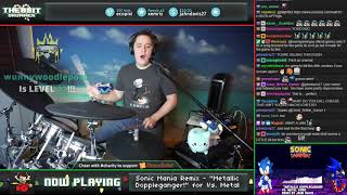 8BitDrummer  quotMetallic Dopplegangerquot Drum Cover Twitch Clip [upl. by Kerby999]