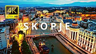 Skopje Macedonia 🇲🇰 in 4K ULTRA HD 60 FPS Video by Drone [upl. by Thissa]