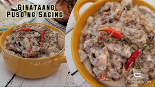 Spicy Ginataang Puso ng Saging  Banana Blossom in Coconut Milk [upl. by Lura]