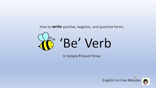 The Be Verb in Simple Present Tense 22  Writing 3 forms [upl. by Eelessej]