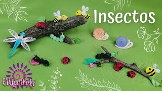 🐞🐝 6 INSECTOS de filigrana de papel Paso a paso [upl. by Medea]