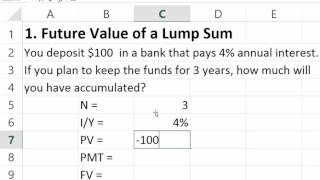 Future Value of a Lump Sum using Excel [upl. by Pippo]