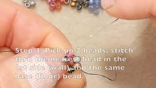 Basic 3PRAW threesided prismatic right angle weave bead weaving tutorial sewing with beads [upl. by Ganiats]