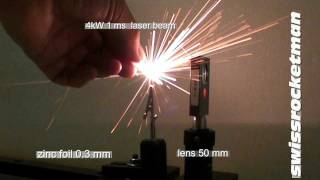 YAG Holmium laser drilling metal foilsmp4 [upl. by Teilo]