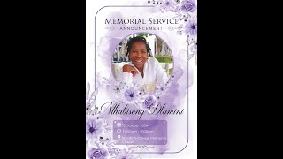 MEMORIAL SERVICE OF NTHABISENG DLAMINI [upl. by Verbenia]