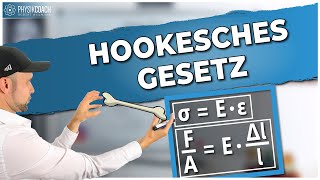 Hookesches Gesetz  Dehnung und Spannung Elastizitätsmodul [upl. by Gillan]