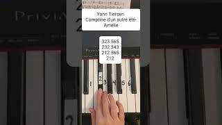 Yann Tiersen Comptine dun autre été Amélie Piano Tutorial shorts piano [upl. by Atauqal351]