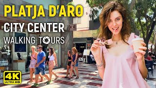 4K Platja dAro Catalonia Spain City Center Walking Tour • August 2022 [upl. by Notsuoh]