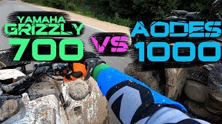 Yamaha Grizzly 700 vs AODES 1000 драг заезд [upl. by Nerti]