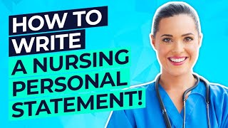 NURSING PERSONAL STATEMENT How To Write A UCAS Nurse Personal Statement Tips  Examples [upl. by Aynotak562]