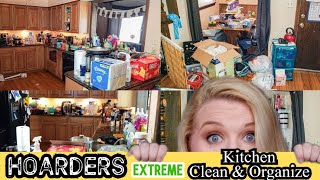 HOARDER KITCHEN CLEANING amp ORGANIZATION  CLEAN WITH ME  SAHM MOTIVATION  LIVING WITH CAMBRIEA [upl. by Einwahs]