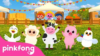 Five Little Animals Dancing on the Farm 🐽  Pinkfongs Farm Animals  Pinkfong Songs for Children [upl. by Alfredo]