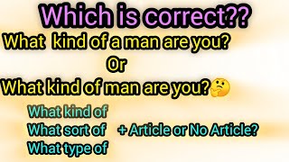 what kind oftype ofsort of article or no article use them Correctly [upl. by Anilegnave117]