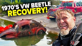 1970s Volkswagen Beetle Found After 50 Years Underwater [upl. by Ruhtra]