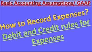 Lecture 6  Debit Credit rules for Expenses  How to Record Expenses [upl. by Eyssej]