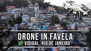 Drone in Favela of Rio de Janeiro  Vidigal Brazil 2022 [upl. by Coffee]