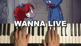 Im not a monster  Poppy Playtime Animation  Wanna Live Piano Tutorial Lesson [upl. by Portingale]