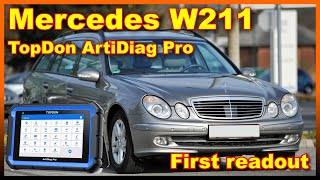 TopDon ArtiDiag Pro readout  Mercedes E320 CDI first read [upl. by Zebedee]