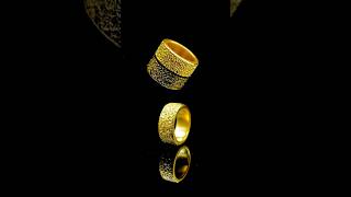 Meteoritepattern men’s ring goldaccessories jewelry goldbraclets ring goldbracletdesignsformen [upl. by Nivloc]