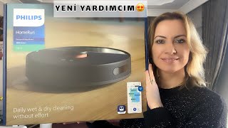 Philips Homerun 3000 Serisi Aqua XU300002 Islak Kuru Robot Süpürge Kurulumu Ve Temizlikte Etkisi [upl. by Sekyere]