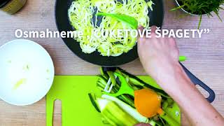 VIDEOrecept KetoDiet Cuketové špagety s proteinovými medailonky a hlívou [upl. by Sugar349]