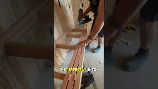 How I do my sauna benches Toenailing with my cordless Senco 15 gauge diy howto senco [upl. by Ldnek]