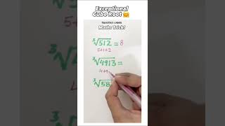 Exceptional Cube Root Trick  Solve in Seconds shortstrendingytshortsCubeRootshortsfeedtrend [upl. by Nodnarbal]