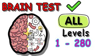 Brain Test Tricky Puzzles Level 1  280  All Levels Updated [upl. by Yacano763]