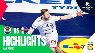 Getting the best out of them 😤  Croatia vs Iceland  Highlights  Mens EHF EURO 2024 [upl. by Zielsdorf]