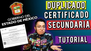 REPOSICIÓN DE CERTIFICADO DE SECUNDARIA EDOMEX  Kubus Educación [upl. by Ro]