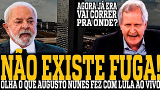 OLHA O QUE AUGUSTO NUNES FEZ COM LULA AO VIVO [upl. by Emiolhs204]