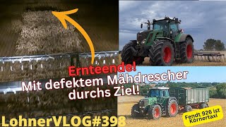 LohnerVLOG398 Ernteende mit defektem Mähdrescher I Saphir Schwerstriegel Fendt 926 TMS I FJDynamics [upl. by Martens]