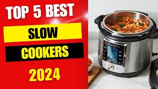 Top 5 Best Slow Cookers Review 2024 [upl. by Ojeitak509]