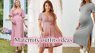 Latest comfortable maternity outfits 2024 Pragnancy outfits ideas  maternity gown ideas [upl. by Georgianne]