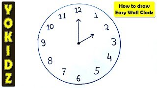 HOW TO DRAW EASY WALL CLOCK [upl. by Roderick431]