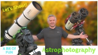 A Night Out Shooting Astrophotography with the Celestron RASA and SkyWatcher Esprit 150ED [upl. by Kcaz989]