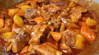 Afritadang Baboy  Pork Afritada Recipe [upl. by Eldwun486]