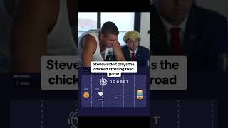 Steve plays the chicken crossing road game roobet onlinecasino 777 cardgames blackjack gamble [upl. by Fontes273]