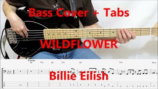 Billie Eilish  Wildflower BASS COVER TABS preview [upl. by Bush]