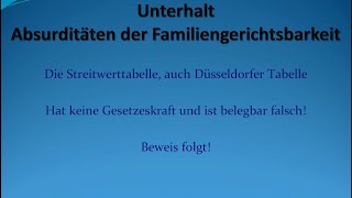 Unterhalt Kindesunterhalt Düsseldorfer Tabelle widerlegt Lösung I KGPG [upl. by Osi400]