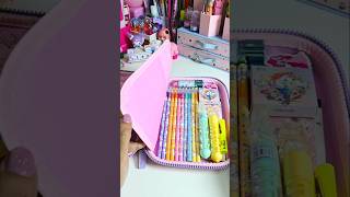 Filling my pencil case with unicorn stationery ✨️ 💕 🦄 cute asmr stationery shorts youtubeshorts [upl. by Notsek]