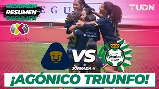 Resumen y goles  Pumas vs Santos  AP2023 Liga Mx Femenil J4  TUDN [upl. by Stirling354]