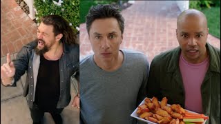 TMobile Super Bowl Commercial 2024 Zach Braff Donald Faison Jason Momoa Jennifer Beals Ad Review [upl. by Farrow]