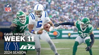 Indianapolis Colts vs New York Jets  2024 Week 11 Game Highlights [upl. by Maillij174]