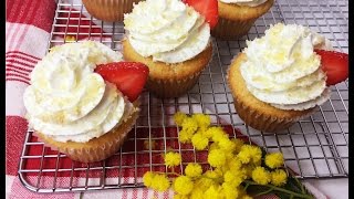 Mimosa Cupcakes  Rossellas Cooking with Nonna [upl. by Beverle]