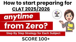 How to prepare for CLAT 2025 Preparation Strategy without coaching first attemptCLAT 2025 Sources [upl. by Eclud40]