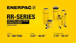 Long Stroke General Purpose Hydraulic Cylinders RRSeries  Enerpac [upl. by Nerrak]